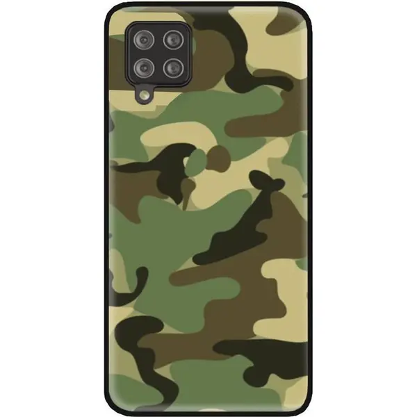 - Adel Siliconen Back Cover Softcase Hoesje Geschikt Voor Samsung Galaxy A12/ M12 - Camouflage thumbnail