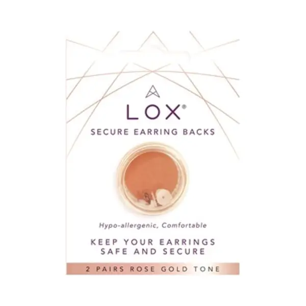 Connoisseurs Lox Rose Gold Secure Earring Backs 2 Pairs thumbnail