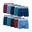 Blauw, Lichtblauw, Rood, Turquoise, Zwart