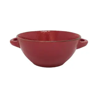 Vivi Oggi - Soepkommen Met Oor - Ø 15cm - Rood - Kerst - Italië