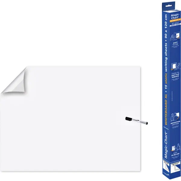 Legamaster - Magic-chart - Whiteboard Folie - 90x120cm - Wit - 15 Vel thumbnail