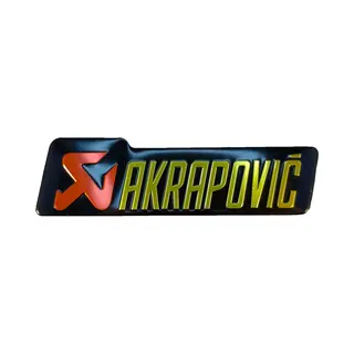 Akrapovic Aluminium Hittebestendige Uitlaat Sticker Logo Akrapovič 145 X 40 Mm - Dempersticker - 3D Sticker
