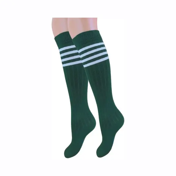Kinder Kniekous - Rib - Retro - Groen/Wit - Maat 23-26 thumbnail