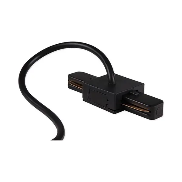 Qualu Spanningsrail Voedingsconnector - Exotro - 1 Fase - Middenvoeding - Zwart thumbnail