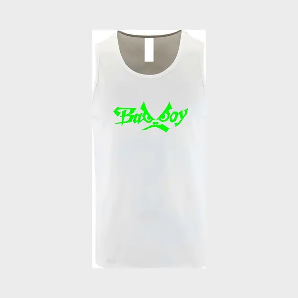 Witte Tanktop Met “ BadBoy “ Print Fluor Groen Size Xl thumbnail