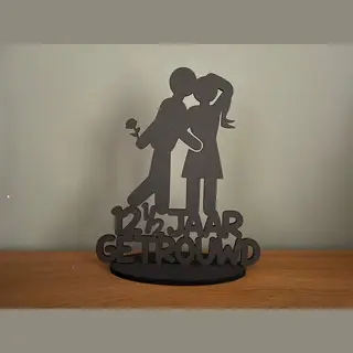 CNCCreative 12, 5 Jaar Getrouwd - 12, 5 Jaar Getrouwd Versiering - 12, 5 Jaar Getrouwd Cadeau - 12, 5 Jaar Huwelijk - Koperen Huwelijk - Huwelijkscadeau
