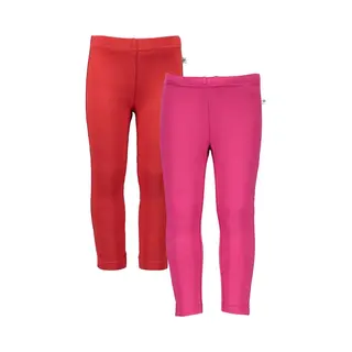 Blue Seven - 2pack - Leggings - Biologische Katoen - Rood - Roze - Maat 128