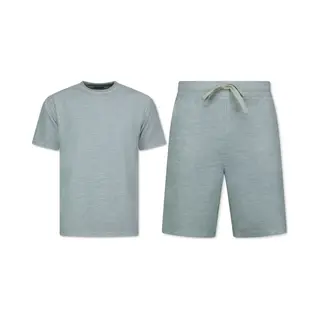 Enos Zomerset Heren - Ribbed Oversized - Two Piece Setje - Twinset - Co Ord Set - F-918 - Grijs