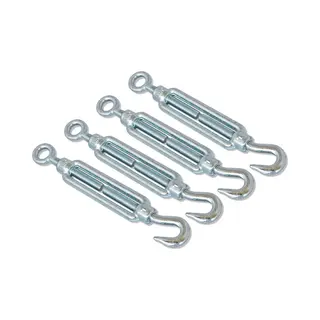 Amig Draadspanner M10 125mm | Haak / Oog | 4 Stuks | Spanschroef Spanner | Verzinkt Smeedstaal