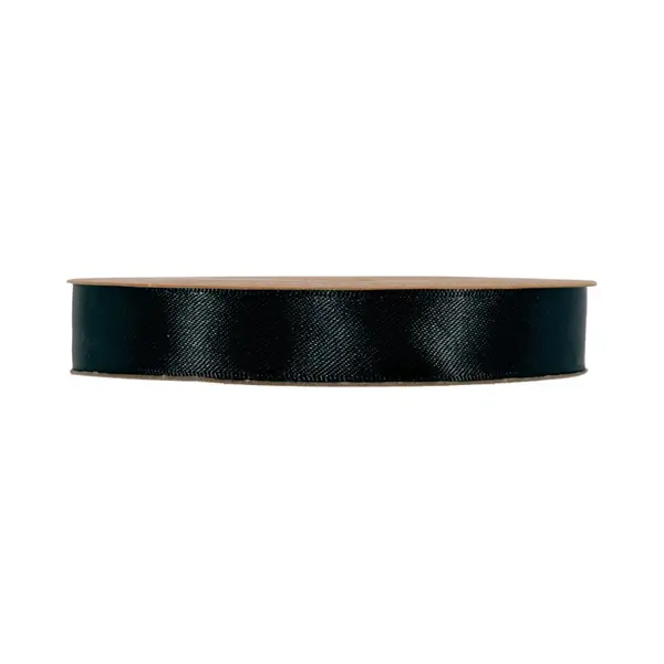 Lint - Zwart - 50m X 15mm | Double Satin Classic | Dubbelzijdig Luxe Satijnen Lint | Feestlint Op Rol | Satijn Lint | Cadeaulint thumbnail