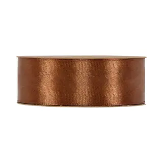Lint - Bruin - 50m X 40mm | Double Satin Classic | Dubbelzijdig Luxe Satijnen Lint | Feestlint Op Rol | Satijn Lint | Cadeaulint