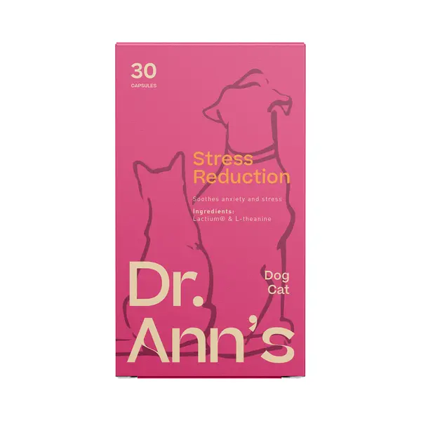 Dr. Ann's Stress Reduction - Katten En Honden Supplementen - 3 X 30 Capsules - Ondersteuning Bij Stressvolle Omstandigheden - Ondertsteunt Bij Onrust thumbnail