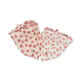 Bandana Hond - Kleurrijke Hondenbandana - Roze - Cupcakes - Koekjes - Hartjes - Hondepootjes - Hondenbotjes - Classy In The City - Paw My God! - Maat