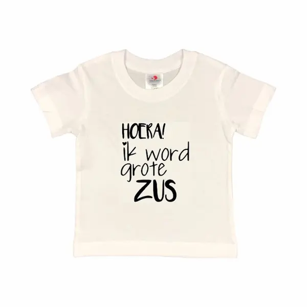 Shirt Aankondiging Zwangerschap Ik Word Grote Zus | Korte Mouw | Zwart | Maat 122/128 Zwangerschap Aankondiging Bekendmaking Baby Big Sis Sister thumbnail