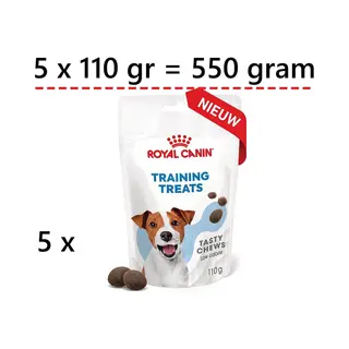 Royal Canin Trainingssnack - Training Treats - 110 Gr Voor Honden Low Calorie - Smakelijk *** 5 X**** = 550 Gram ---Dha + Vit C & E