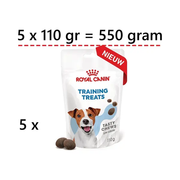 Royal Canin Trainingssnack - Training Treats - 110 Gr Voor Honden Low Calorie - Smakelijk *** 5 X**** = 550 Gram ---Dha + Vit C & E thumbnail