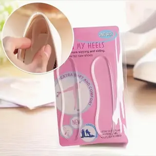 Hug My Heels 1 Paar Siliconen Voet En Hielbescherming Pads – Anti-slip – Transparante Gel Inlegstrips - One Size - Antislip Hieltje - Hielbeschermer