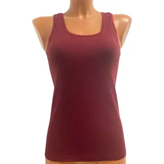Donex 2 Pack Top Kwaliteit Dames Hemd - 100% Katoen - Bordo - Maat S