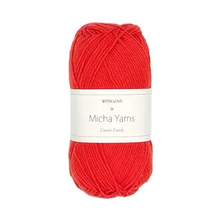 Micha Yarns - 100% Katoen Haakgaren - 5 Bollen Haakkatoen - 5 X 50gram - 170meter Per Bol - Rood (007)