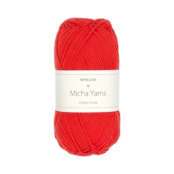 Micha Yarns - 100% Katoen Haakgaren - 5 Bollen Haakkatoen - 5 X 50gram - 170meter Per Bol - Rood (007) thumbnail