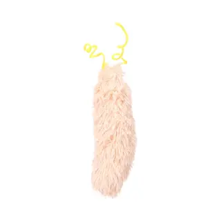Flamingo Roepi Rups – Beige - 33 X 10, 5 X 9 Cm - Pluche Kattenspeeltje Met Catnip En Knispergeluid