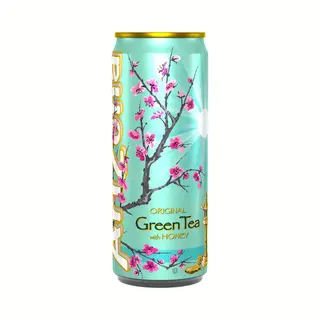 AriZona - Groene Thee Met Honigargeautomatiseerd, 12 Blikjes 330 Ml – 100% Plezier – Designverpakking