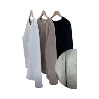 Thermoshirt Unisex - Met Fleece Gevoerd - Extra Warm - Zwart - M/L