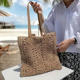 Flipflop Club® The Rotoil Shoulder Bag | Tasje Voor Strand | Rotan Schoudertas | Strandtas | Modieuze Strandtasje Voor Op Reis Of Vakantie