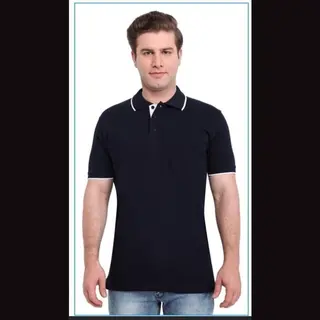 Katoen Polo T-Shirt- Size L- Navy Blauw