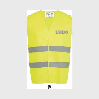 Print Fabrique Veiligheidshesje Ehbo - Fluo Geel - Maat L - Reflecterende Tekst - Veiligheidshesje Voor Volwassenen – Veiligheidsvest - Gele Hesjes
