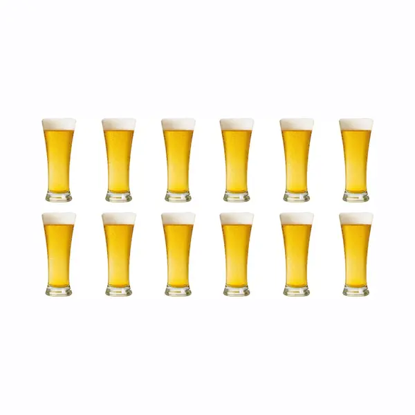 Professionele Bierglazen - (12 Stuks) - 320ml - Bierglas - Bier - Glas - 32cl/0.32L - Pils - Glazen Set - Hoogwaardige Kwaliteit - Vaasje - Speciaal thumbnail