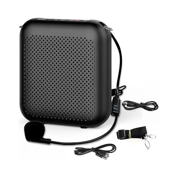 Spraakversterker - Stemversterker - Draagbare Spraakversterker - 10 W Oplaadbaar Pa-systeem - Bek - 2000 MAh - Bekabelde Microfoon Voor Leraren - thumbnail