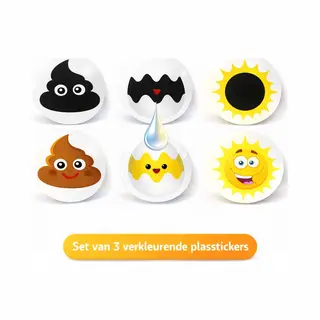 Allemaalstickersenzo Magische Plasstickers – 3 Verkleurende Stickers Voor Zindelijkheidstraining
