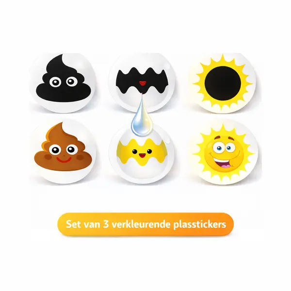 Allemaalstickersenzo Magische Plasstickers – 3 Verkleurende Stickers Voor Zindelijkheidstraining thumbnail
