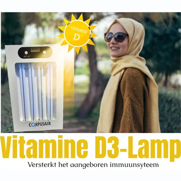 Vitamine D3 Lamp Voor Thuis – Ondersteunt Vitamine-D-aanmaak | Uvb 311 Nm (Philips Tl/01) | Ce-gecertificeerd | Corpusair thumbnail