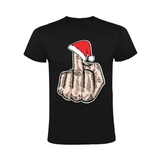 Sol's Kerst Handgebaar Heren T-shirt - Foute Kerstshirt - Kerstmis - Kerst - Kerstmuts - Grappig - Shirt