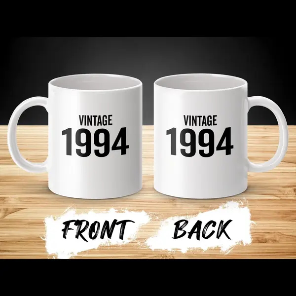 sublimeer Vintage 1994 Mug, Verjaardagscadeau Idee, Jaren 90 Nostalgie, 30e Verjaardag, Limited Edition Koffiemok, Uniek Cadeau thumbnail