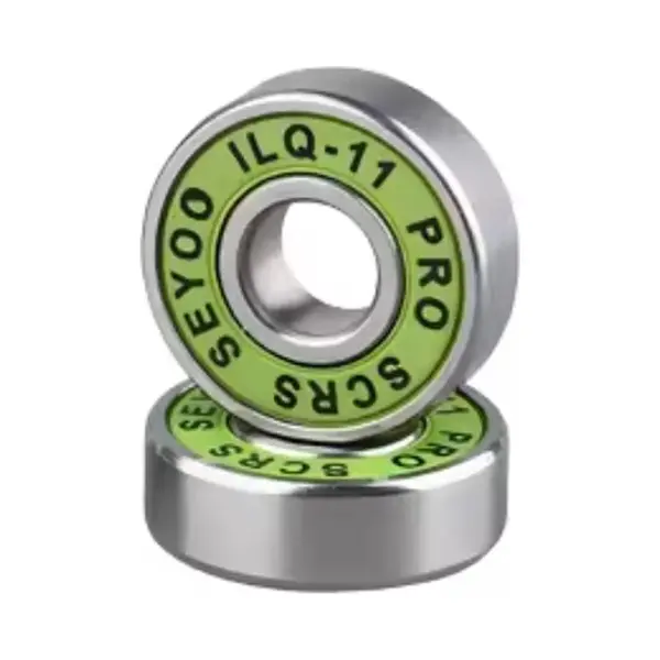 Seyoo 2 Stuks Groene Ilq-11 Pro Kogellagers Voor Skates, Longboards, Skateboards, Fidget Spinners, Rollators Etc. 8x22x7mm - Hoogwaardige Lagers Voor thumbnail