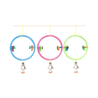 Jw Activitoy Ring Clear - Parkieten Speelgoed - Vogelspeelgoed - Kunststof - Meerkleurig - 21 Cm - ø 11 Cm