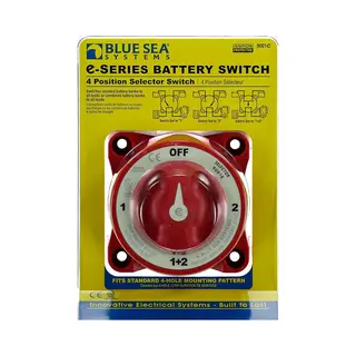 Blue Sea Systems 661-9001E Batterijschakelaar E-serie 1/2/Both/Off
