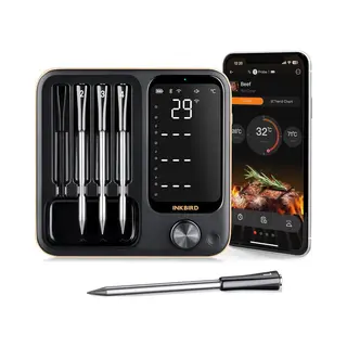 Inkbird Int-14-Bw Luxe Draadloze Vleesthermometer Met 4 Sondes Voor Oven, Keuken, Barbecue, WiFi Bluetooth Bbq Thermometer Met App, Waterdicht, 2025