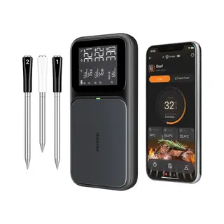 Inkbird WiFi 5G En Bluetooth 5.4 Bbq Thermometer Met 3 Multi-sensor Sondes, Ai Real-time Kalibratie, Hoge En Lage Temperatuur Alarmen, Voor Koken En