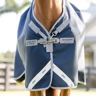 Horseware Regendeken Horseware Amigo 1200d 50gr Donkerblauw-grijs - 140/191