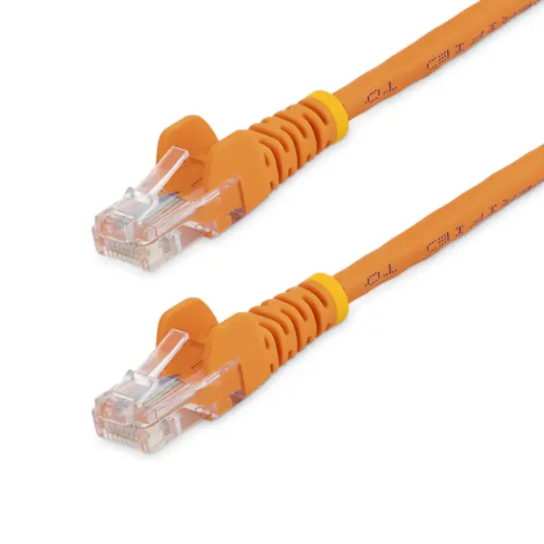 StarTech.com Cat5e Ethernet Patch Cable with Snagless RJ45 Connectors - 0.5 m, Orange thumbnail
