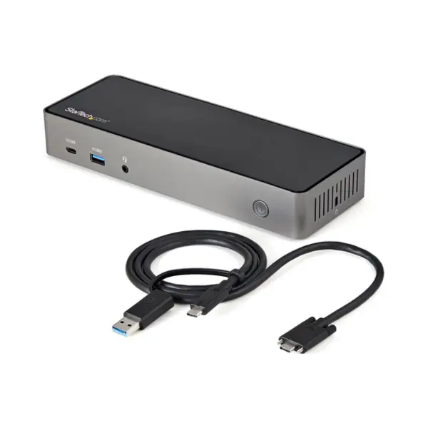 StarTech.com Usb-C & Usb-A Dock - Hybrid Universal Triple Monitor Laptop Docking Station DisplayPort & Hdmi 4K 60Hz - 85W Power Delivery, 6x Usb Hub, GbE, Audio - Usb 3.1 Gen 2 10Gbps - Taa thumbnail