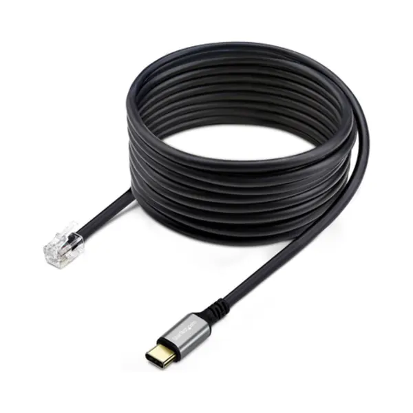 StarTech.com Usb-C naar RJ9 Adapter voor Bureau Handset of Bedrade/Draadloze Koptelefoon, Gebruik bestaande telefoonapparatuur, 1,8m, Voor Laptop/Desktop Computer/Mobiel thumbnail