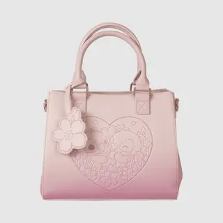 Loungefly Stitch & Angel Cherry Blossom Heart Polyurethan (Pu) Pink Mädchen Umhängetasche