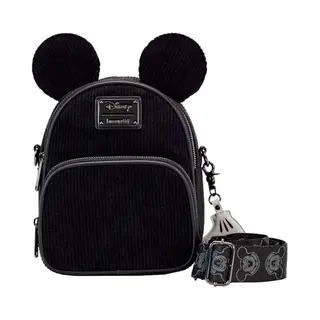 Loungefly Mickey Corduroy Convertible Bag, Black