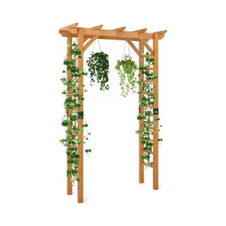 Komfotteu Rozenboog Van Hout, Boog Met Latwerk En Uitgebreid Dak, Tuinboog, Pergola, Klimhulp Voor Klimplanten, Bruiloftsboog, Klimboog Voor Tuin,