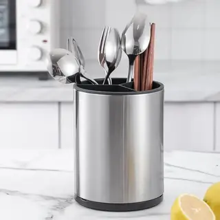 Keukengerei Houder Rvs - Spatelpot En Bestekhouder - Keuken Organizer Voor Pollepels, Spatels En Meer - Aanrecht Organizer - Keukenaccessoires